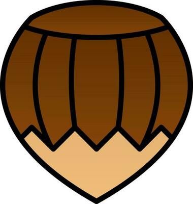 Hazelnut Vector Icon Design