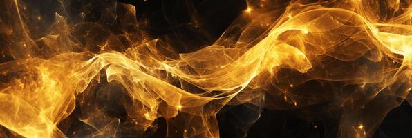 Golden smoke . Abstract wallpaper luxurious luxury sparkling background.golden smoke and fire. photo