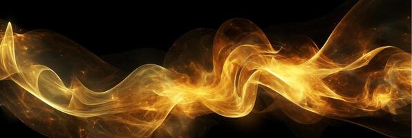 Golden smoke . Abstract wallpaper luxurious luxury sparkling background.golden smoke and fire. photo