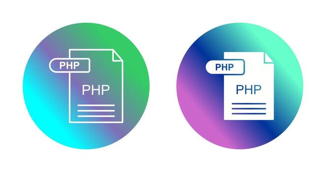 icono de vector de php