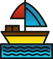 diseño de icono de vector de barco