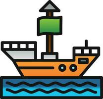 Pirate ship Vector Icon Design