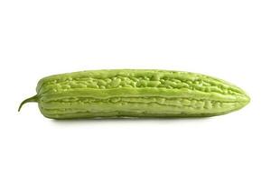 Momordica charantia isolated on white background with clipping path, Bitter melon, Chinese gourd. photo