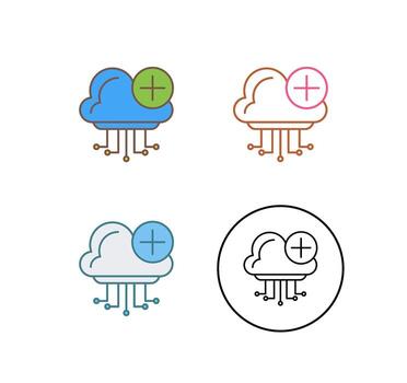 icono de vector de computación en la nube