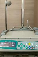 The infusion pump for saline solution drips. photo