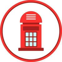 Phone booth Vector Icon Design