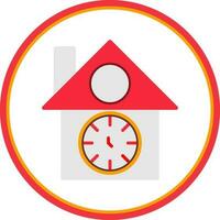 Cuckoo clock Vector Icon Design