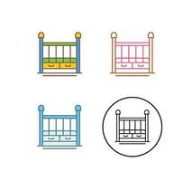 Baby Crib Vector Icon