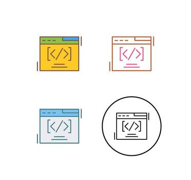 Web Coding Vector Icon