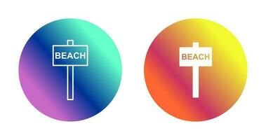 Beach Sign Vector Icon