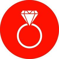 Diamond ring Vector Icon Design