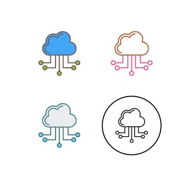Cloud Computing Vector Icon