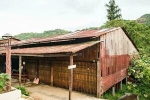 House old wood and rust roof zinc in natural photo