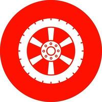 Alloy wheel Vector Icon Design