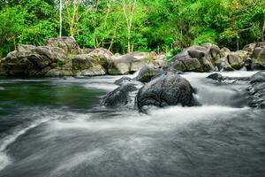 Rock river rapids in national park photo