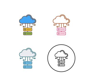 Cloud Database Vector Icon