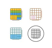 Table Data Vector Icon