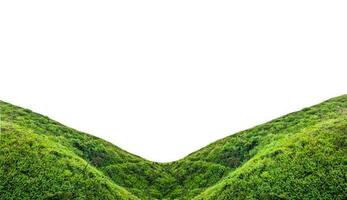 Green mountain slope on background photo