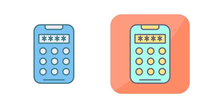 icono de vector de código pin