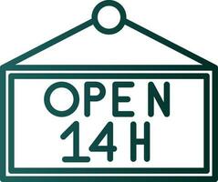 Opening hours Vector Icon Design