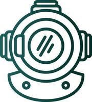 Diving helmet Vector Icon Design