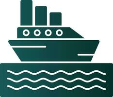 Ferryboat Vector Icon Design