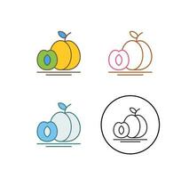 Apricot Vector Icon