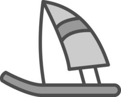 diseño de icono de vector de windsurf