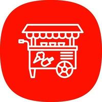 Ice cream cart Vector Icon Design