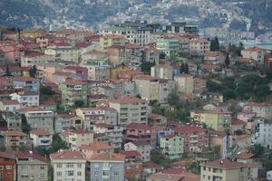 Arial View of Istanbul Asian Side Urban building blocks photo