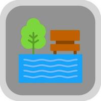 diseño de icono de vector de lago