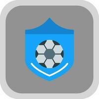 Soccer ball on a shield Vector Icon Design