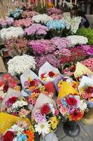 flower shop in istanbul, flower display for selling at street shop , photo