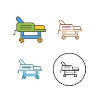 Hospital Bed Vector Icon