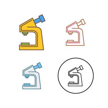 icono de vector de microscopio