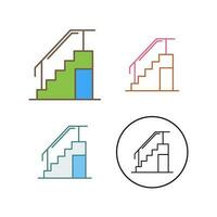 icono de vector de escaleras