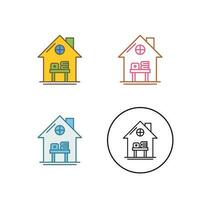 Home Work Place Vector Icon