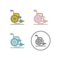 Wheel Chair Vector Icon