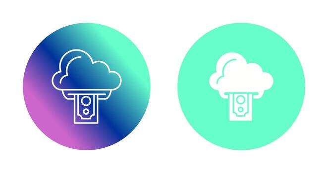 icono de vector de computación en la nube