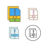 icono de vector de archivo zip