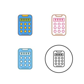 icono de vector de código pin