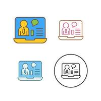 Online Job Interview Vector Icon