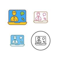 Online Interview Vector Icon