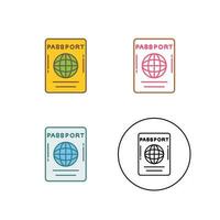 icono de vector de pasaporte