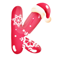 Navidad alfabeto k png