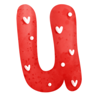 valentine alfabet u png