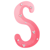 Diamant Valentinstag Alphabet s png