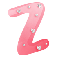 diamond valentine alphabet Z png