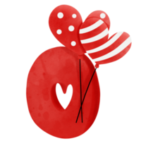 valentine alphabet O png