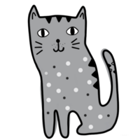 aquarela de gato fofo png